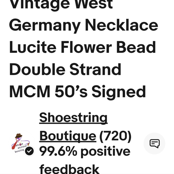 Vintage Yellow Flower Lucite Double Strand Necklace. - Picture 12 of 12